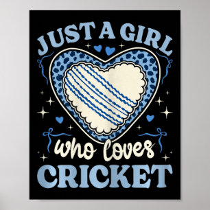 Nur ein Mädchen, das Cricket Gepard Druck Mädchen Poster