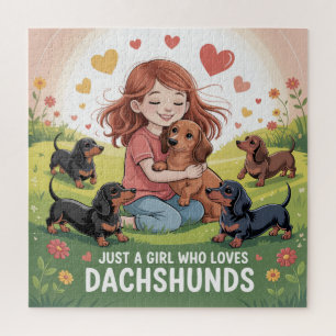 Nur Ein Mädchen Das Dachshunde Liebt
