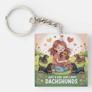 Nur Ein Mädchen Das Dachshunde Liebt Schlüsselanhänger