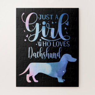 Nur ein Mädchen, das Dackel Liebe Hund Lover Weibc