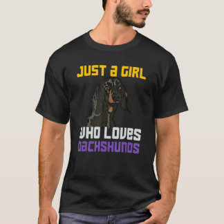 Nur ein Mädchen, das Dackeln Liebe, Hund 1 T-Shirt