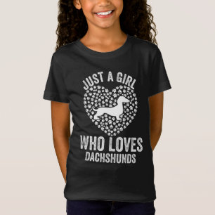 Nur ein Mädchen, das Dackeln Lieben Dackel Liebhab T-Shirt