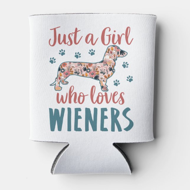 Nur ein Mädchen, das Dackeln Lieben Dackel Lover Dosenkühler (Vorderseite)