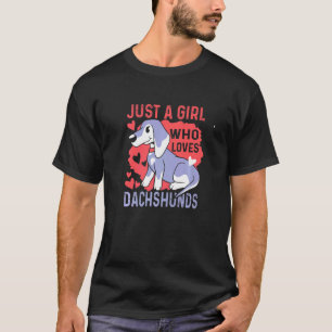 Nur ein Mädchen, das Dackeln Lieben Weiner Dog T-Shirt
