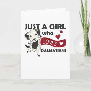 Nur ein Mädchen, das Dalmatiner Kawaii Dog Liebe Karte