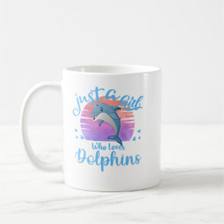 Nur ein Mädchen, das Delfine liebt Kostüm für Mädc Kaffeetasse