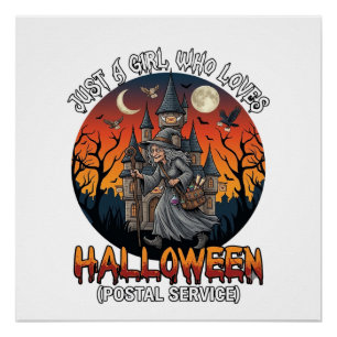 Nur ein Mädchen, das den Halloween-Postdienst mag Poster