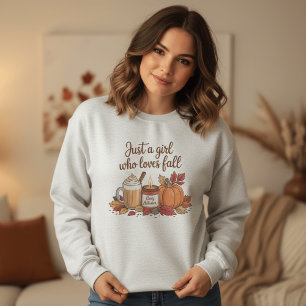 Nur ein Mädchen, das den Herbst liebt" Gemütliche Sweatshirt