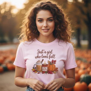 Nur ein Mädchen, das den Herbst liebt" Gemütliche  T-Shirt