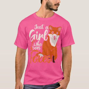 Nur ein Mädchen, das den Naturtierwald von Futter T-Shirt