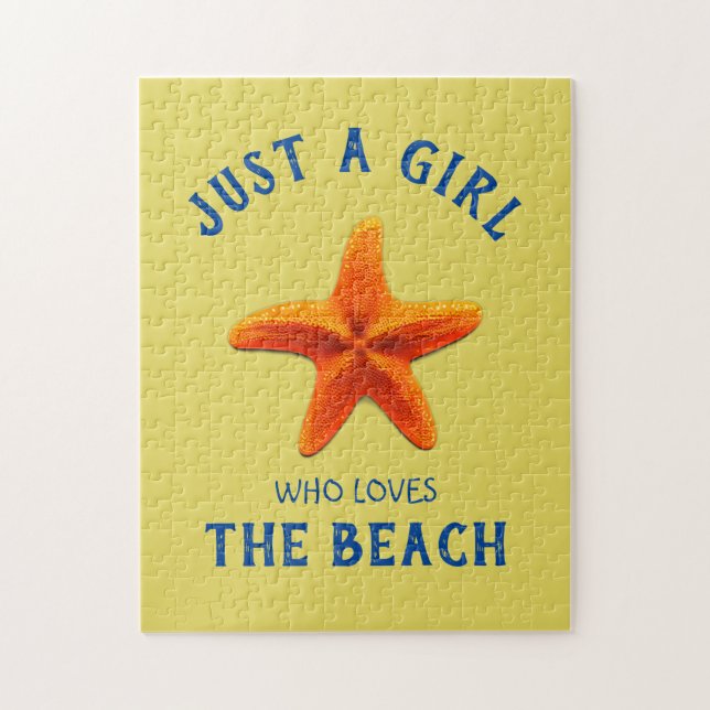 Nur ein Mädchen, das den Strand Liebe (Vertikal)
