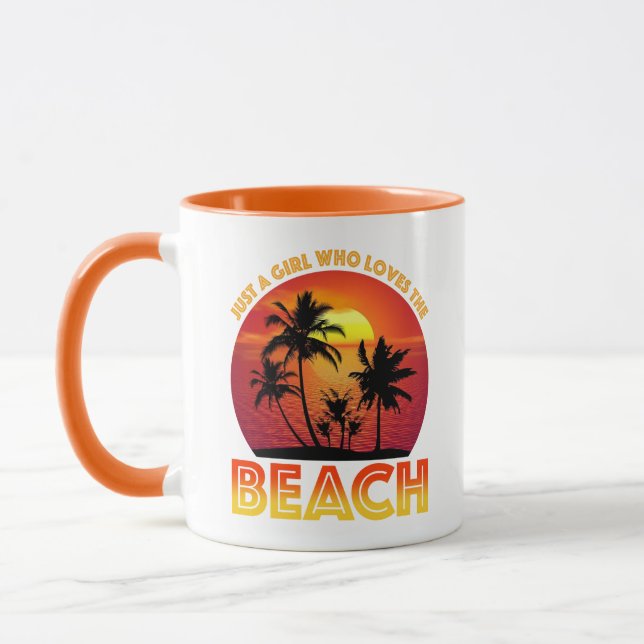Nur ein Mädchen, das den Strand Liebe Tasse (Links)