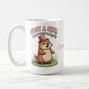 Nur ein Mädchen, das den Tag des Murmeltieres lieb Kaffeetasse
