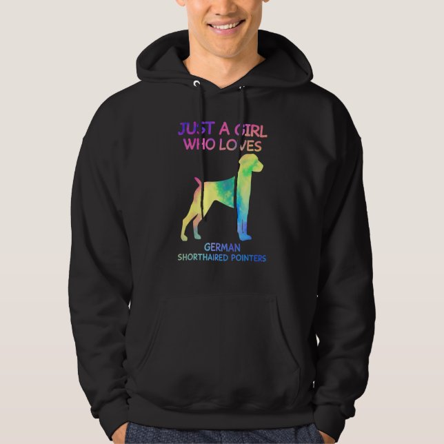Nur ein Mädchen, das deutsche Kurzzeiger Liebe Hoodie (Vorderseite)