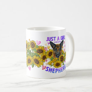 Nur ein Mädchen das Deutsche Schäferhunde liebt Bl Kaffeetasse