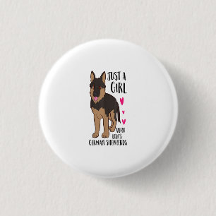 Nur ein Mädchen, das Deutsche Schäferhunde liebt Button