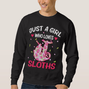 Nur ein Mädchen, das die Blume Liebe Sweatshirt