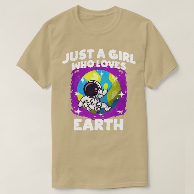 Nur ein Mädchen, das die Erde Liebe T-Shirt (Design vorne)