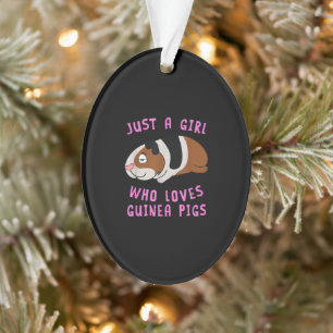 Nur ein Mädchen, das die Guinea Liebe Ornament