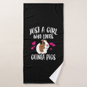 Nur ein Mädchen, das die Guinea Liebe, schweine Gu Badehandtuch