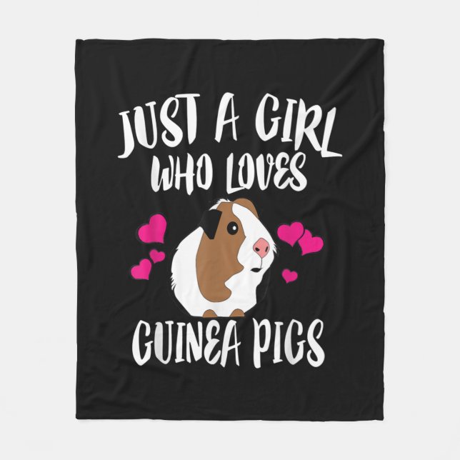 Nur ein Mädchen, das die Guinea Liebe, schweine Gu Fleecedecke (Vorderseite)