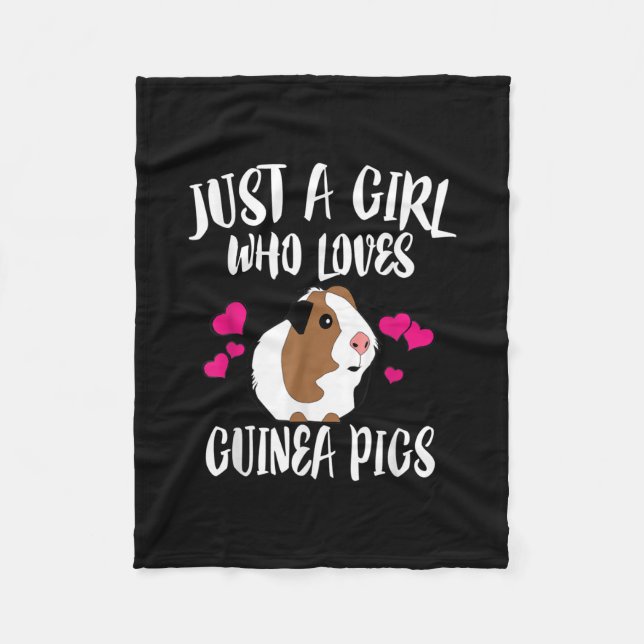 Nur ein Mädchen, das die Guinea Liebe, schweine Gu Fleecedecke (Vorderseite)