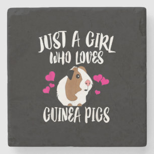 Nur ein Mädchen, das die Guinea Liebe, schweine Gu Steinuntersetzer
