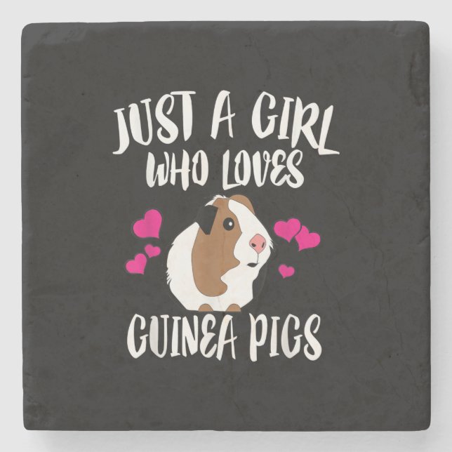 Nur ein Mädchen, das die Guinea Liebe, schweine Gu Steinuntersetzer (Vorderseite)