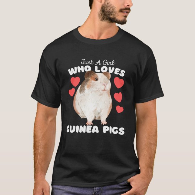 Nur ein Mädchen, das die Guinea Liebe, schweine Ni T-Shirt (Vorderseite)