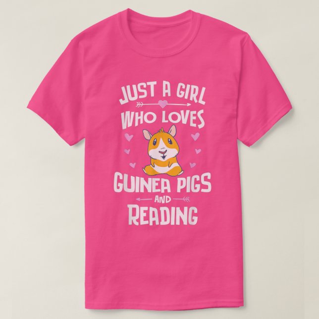 Nur ein Mädchen, das die Guinea Liebe, schwindet u T-Shirt (Design vorne)