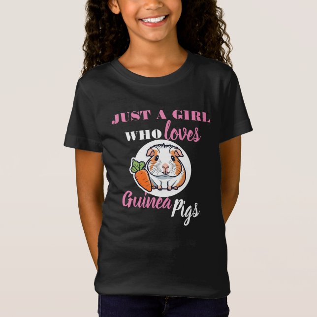 Nur ein Mädchen, das die Guinea Schweine Liebe, Sc T-Shirt (Vorderseite)