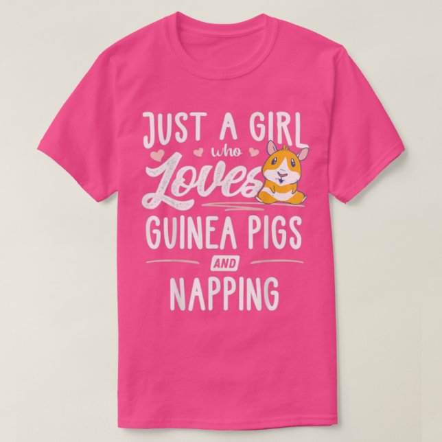 Nur ein Mädchen, das die Guinea von Schweinen und  T-Shirt (Design vorne)