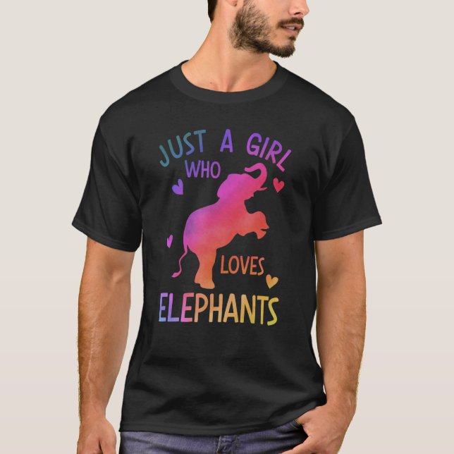 NUR EIN MÄDCHEN, DAS DIE LIEBE HAT, Elephanten Gra T-Shirt (Vorderseite)