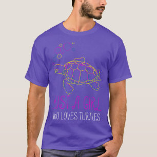 Nur ein Mädchen, das die Schildkröten Liebe T-Shirt
