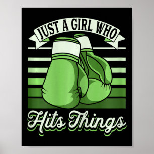 Nur ein Mädchen, das Dinge trifft Kickboxerin Mädc Poster