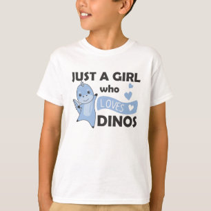 Nur ein Mädchen, das Dinos Sweet Dinosaurier Liebe T-Shirt