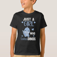 Nur ein Mädchen, das Dinos Sweet Dinosaurier Liebe