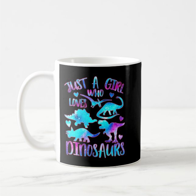 Nur ein Mädchen, das Dinosaurier Lieben - Dinosaur Kaffeetasse (Links)