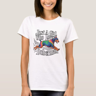 Nur ein Mädchen, das Dobermänner liebt T-Shirt
