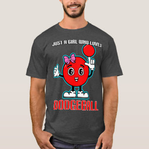 Nur ein Mädchen, das Dodgeball Lieben T-Shirt