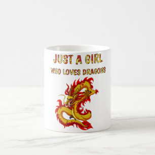 Nur ein Mädchen, das Drachen Liebe, niedliches Dr Kaffeetasse
