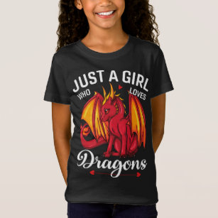Nur ein Mädchen, das Drachen Liebe, niedliches Dra T-Shirt
