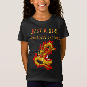 Nur ein Mädchen, das Drachen Liebe, niedliches Dra T-Shirt