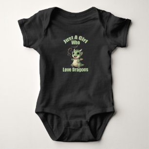 Nur ein Mädchen, das Drachen liebt Baby Strampler