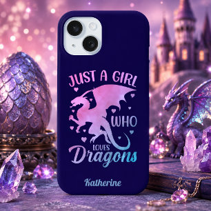 Nur ein Mädchen, das Drachen liebt - Fantasy-Drach Case-Mate iPhone Hülle