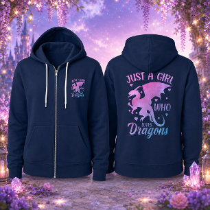 Nur ein Mädchen, das Drachen liebt - Fantasy-Drach Hoodie