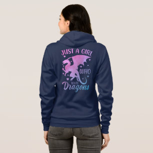 Nur ein Mädchen, das Drachen liebt - Fantasy-Drach Hoodie