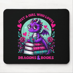 Nur ein Mädchen, das Drachen und Bücher liebt, Dra Mousepad