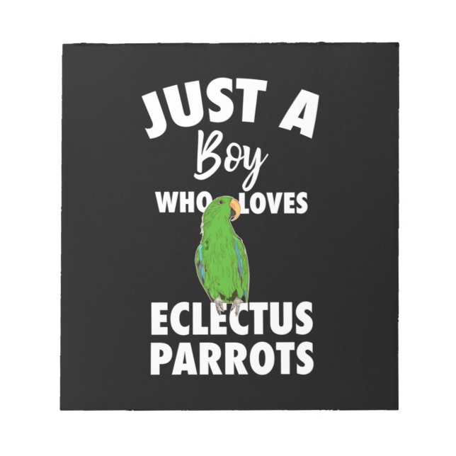 Nur ein Mädchen, das Eclectus Parrot Liebe Notizblock (Vorderseite)