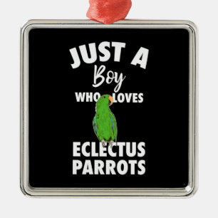 Nur ein Mädchen, das Eclectus Parrot Liebe Ornament Aus Metall